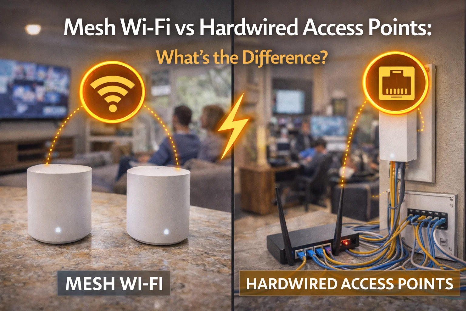 Mesh Wi-Fi vs Hardwired Access Points: What’s the Difference?